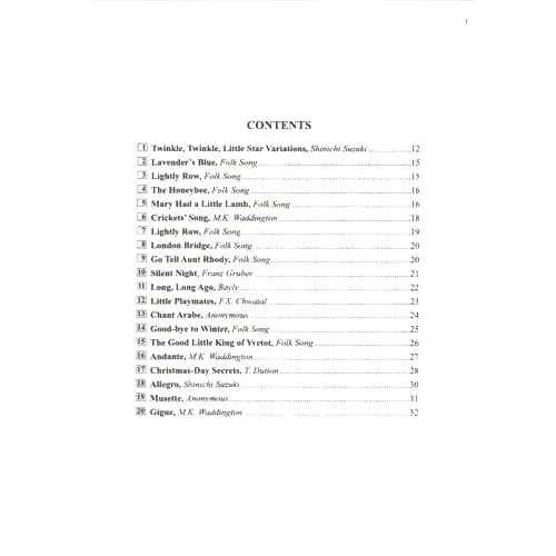 Suzuki Harp School Vol. 1 Noten Harfe Anfänger-Ausgabe