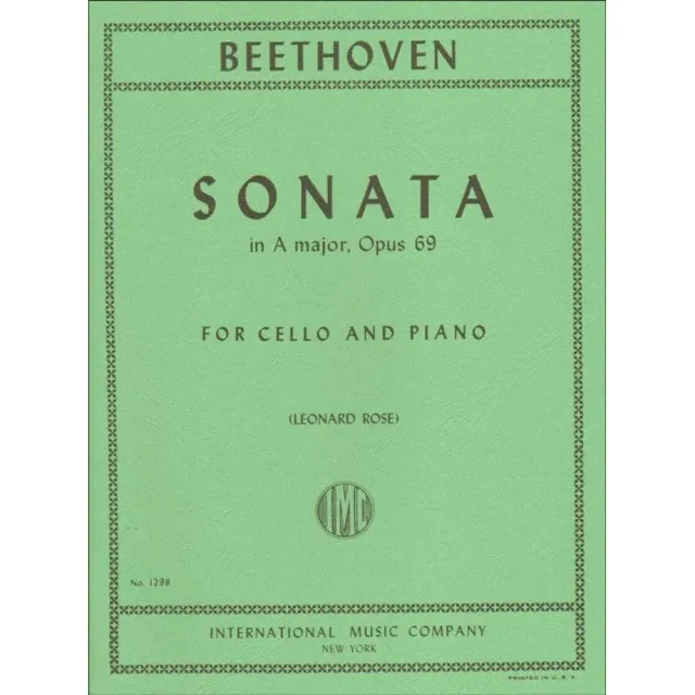 Beethoven Cellosonate Nr.3 A-Dur Op.69 Noten Cello Klavier