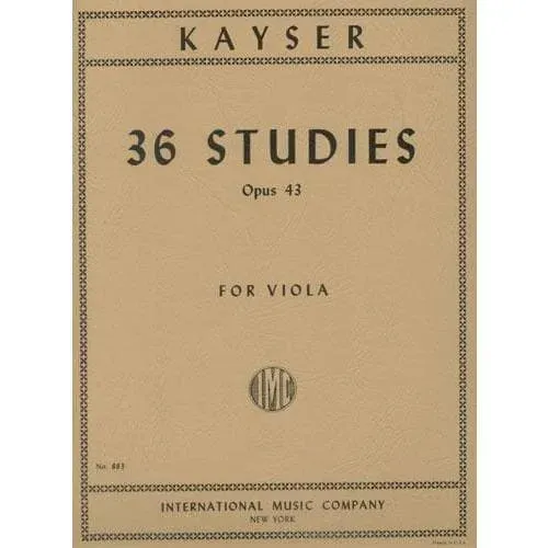 International Kayser 36 Studies Op. 43 Noten Viola Etüden