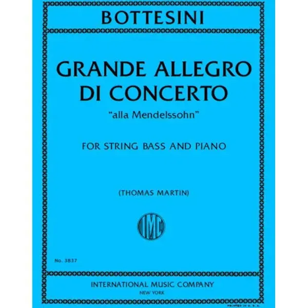 Bottesini Grande Allegro Kontrabassnoten mit Klavier