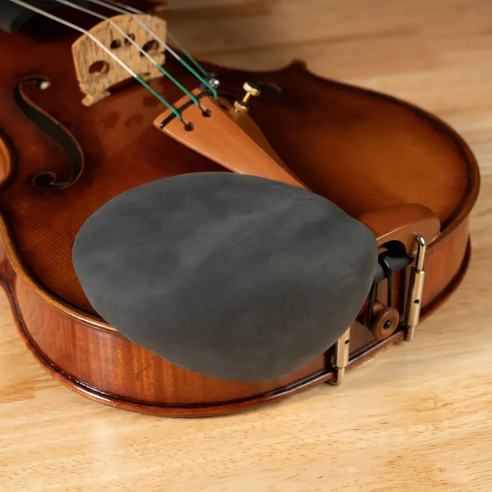 Strad Pad Kinnhalter-Auflage mittel Ebony Klett Geige