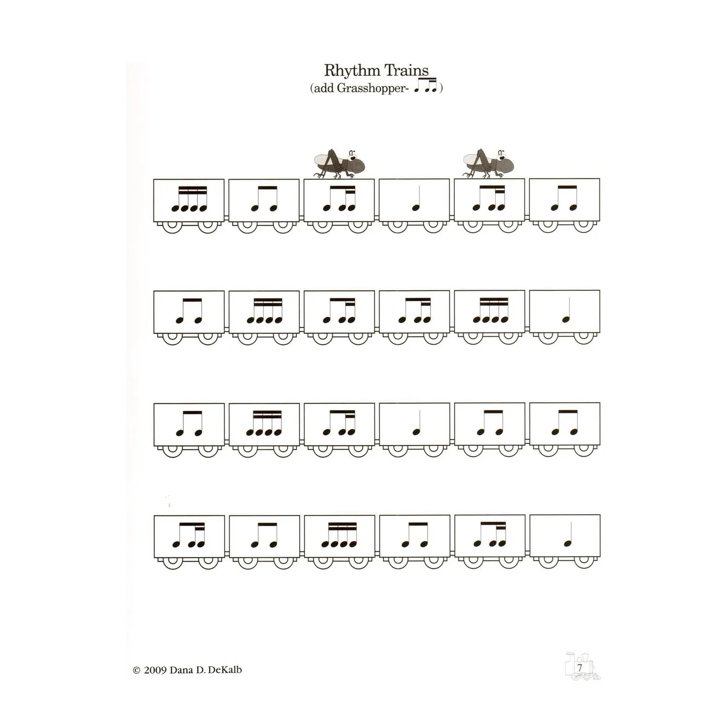 DeKalb The Rhythm Train Vol. 1 Notenbuch Rhythmus Kinder 23 S.