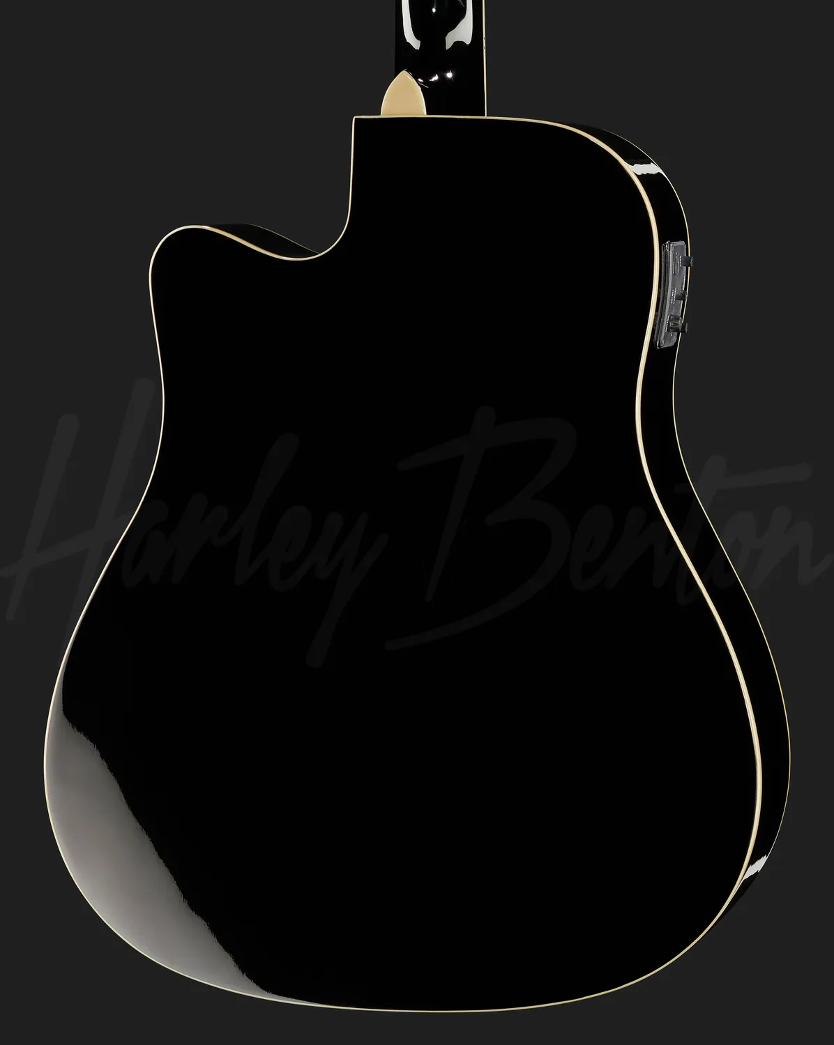 Harley Benton Custom CLD-60SCE Westerngitarre Schwarz Elektro