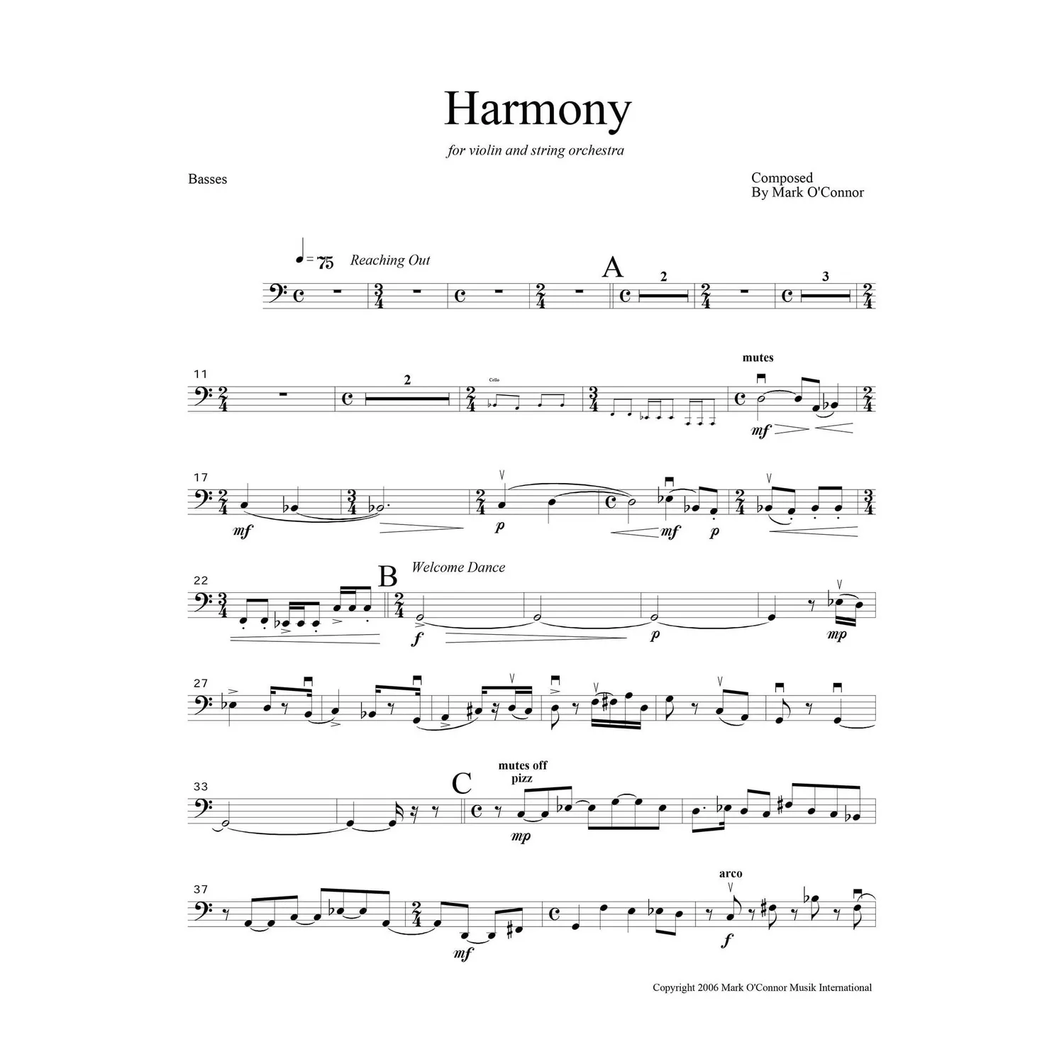 O'Connor Harmony Violine Streicher Bassstimme Download Fiddle