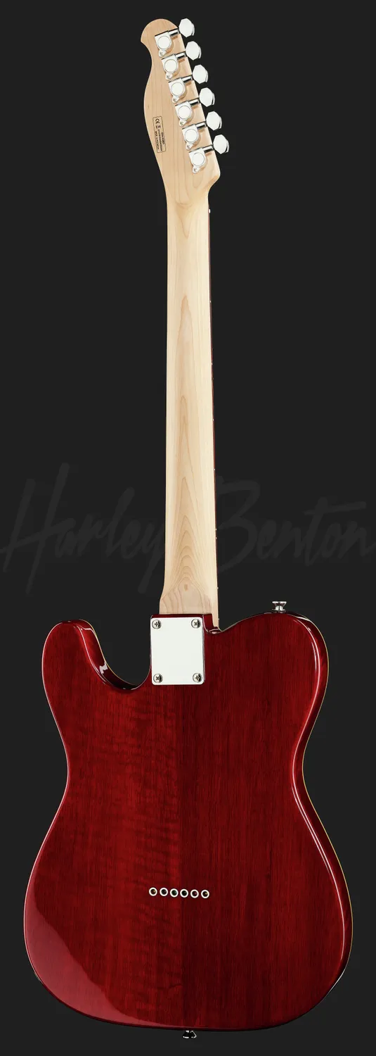 Harley Benton Classic Series TE-90QM E-Gitarre Trans Red P90