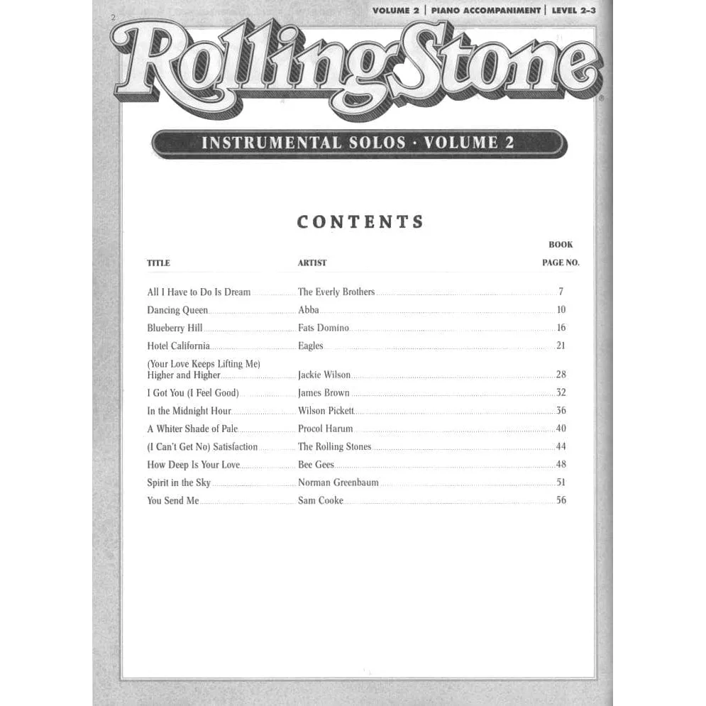 Alfred Rolling Stone 500 Songs Vol.2 Violine Klavier +CD