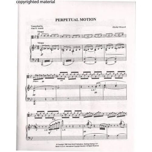 Shar Music Novacek Perpetual Motion Noten Viola