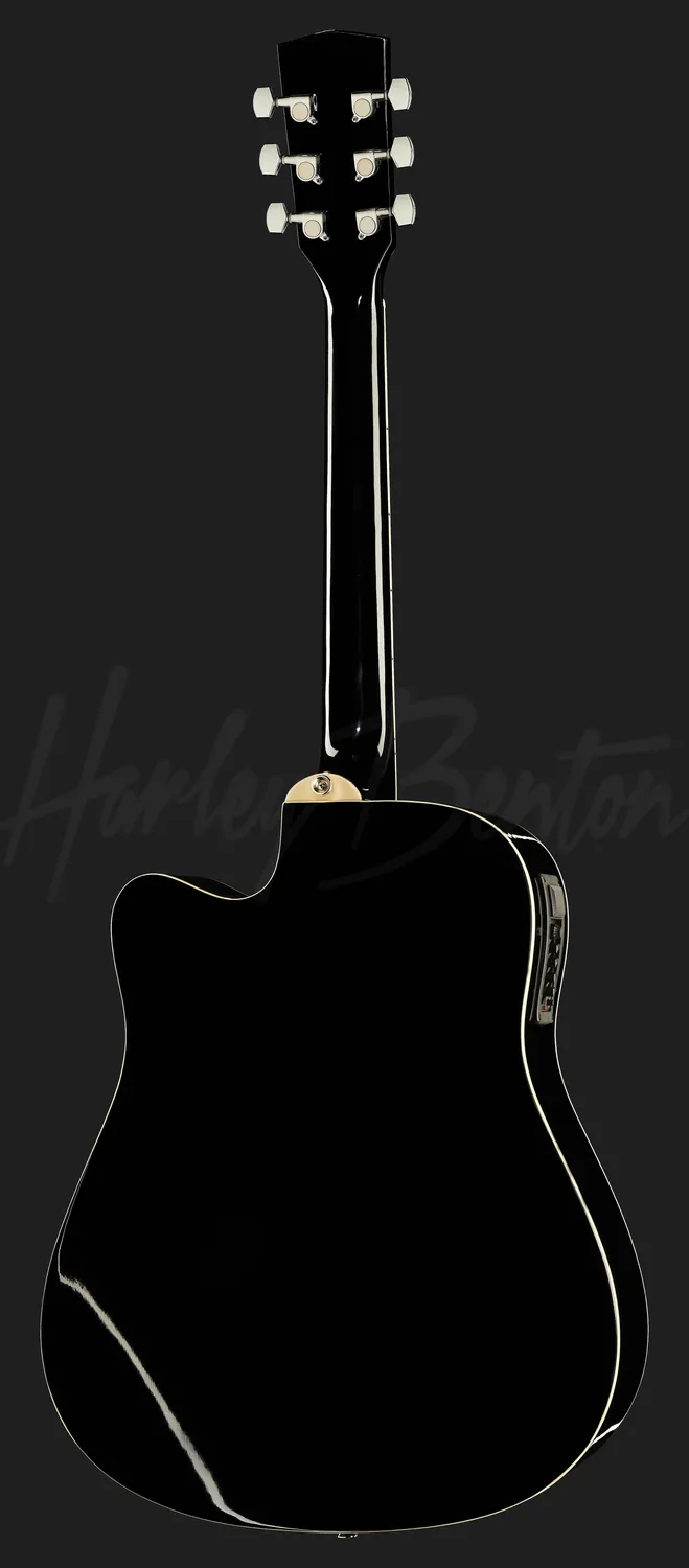Harley Benton D-120CE BK Westerngitarre Cut Schwarz