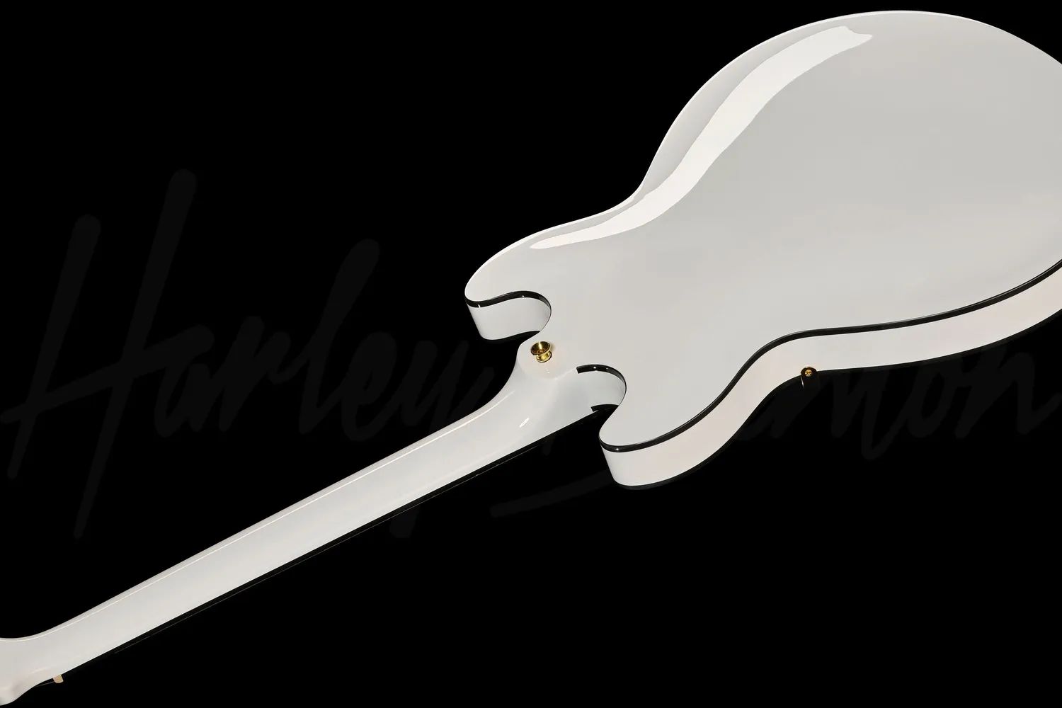 Harley Benton HB-35Plus Semi-Hollow E-Gitarre White Humbucker