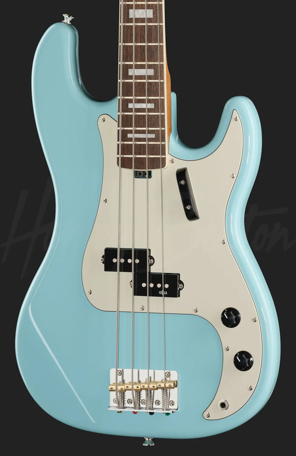Harley Benton Pro MV-4P E-Bass Daphne Blue Alnico
