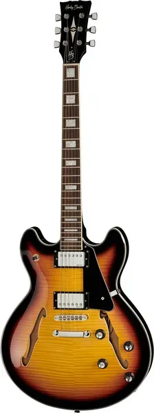 Harley Benton Deluxe HB-35Plus VS Halbakustik Vintage Burst