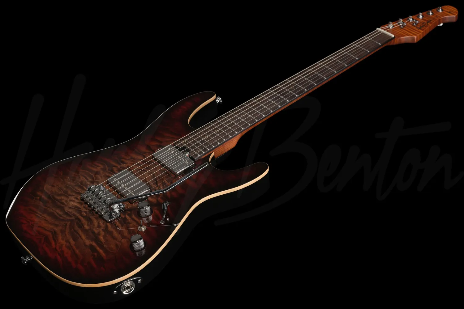 Harley Benton Progressive Fusion-IV E-Gitarre Dusk Glow Palisander