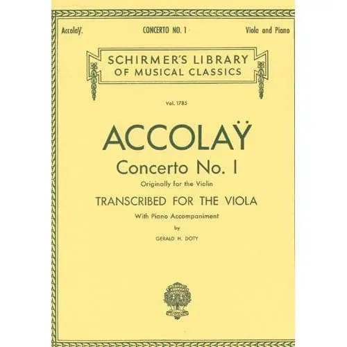 Shar Accolay Konzert Nr.1 a-Moll Noten Bratsche Klavier