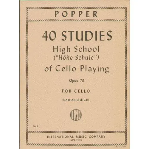 Shar Music High School Op 73 Cellonoten Cello Solo