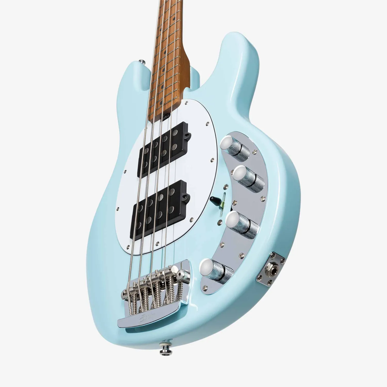 Sterling StingRay RAY34 HH E-Bass Daphne Blue 3-Band EQ