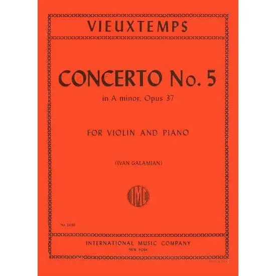 International Vieuxtemps Konzert Nr. 5 Noten Violine Klavier a-Moll