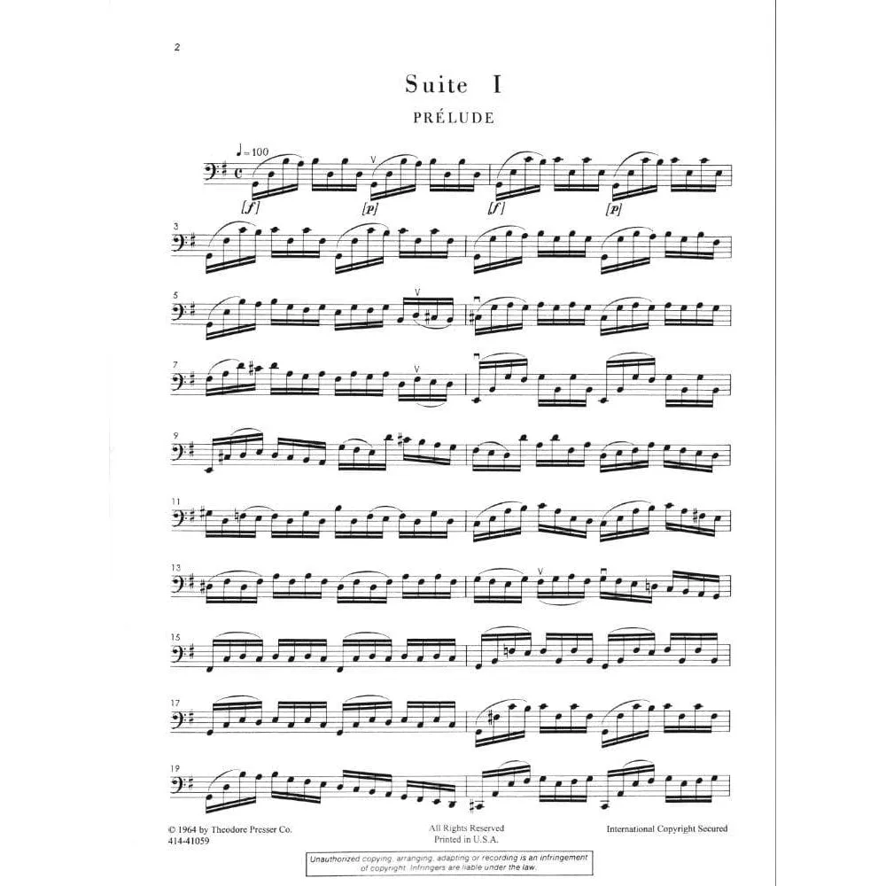 Shar Music Bach 6 Cello-Suiten BWV 1007 Noten Markevitch solo