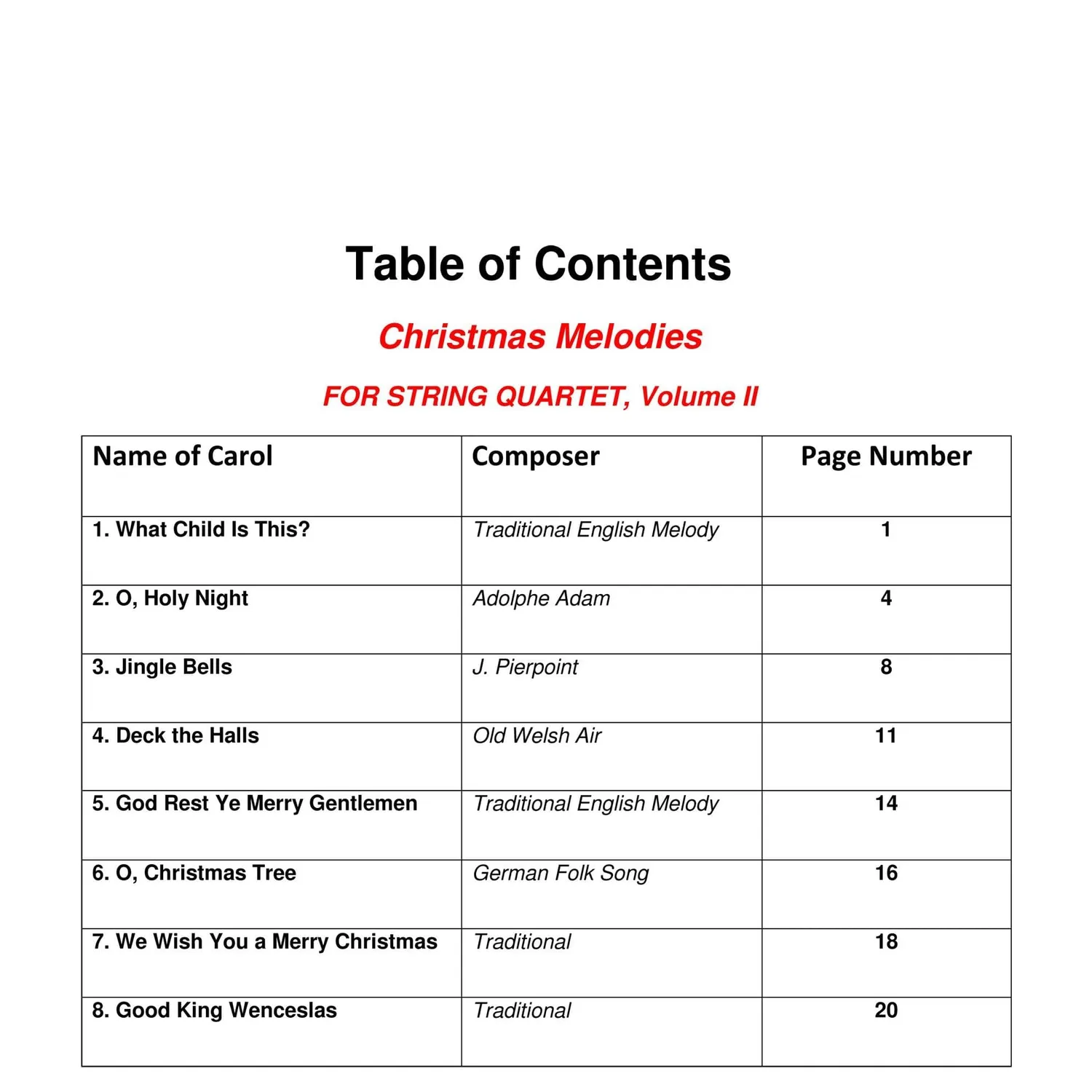 Yasuda Christmas Melodies Quartett Noten Vol 2 Download