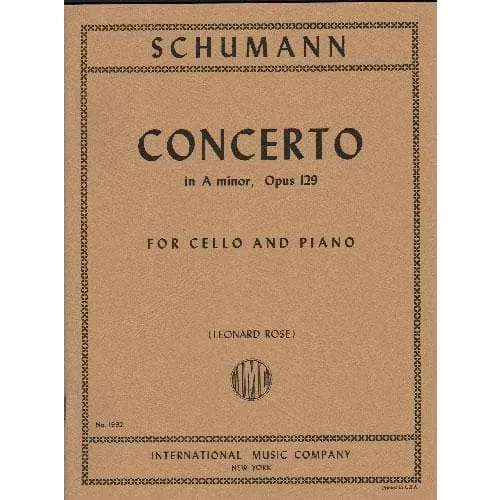 Shar Music Schumann Cellokonzert a-moll op. 129 Noten Rose