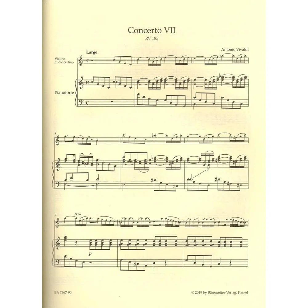 Bärenreiter Vivaldi La Stravaganza Op. 4 Bd. 2 Violine Noten