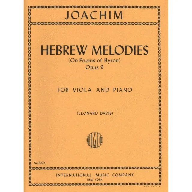 Shar Music Joachim Hebrew Melodies Op.9 Bratschennoten
