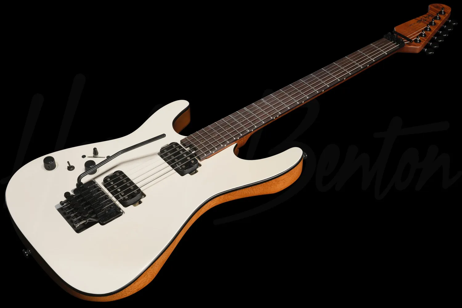 Harley Benton Fusion-IV HH LH RW FR E-Gitarre White Metallic Floyd Rose