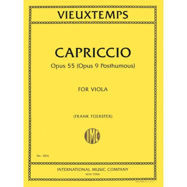 International Vieuxtemps Capriccio Op 9 Bratschenoten