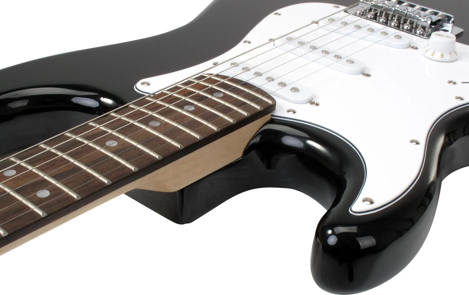 Rocktile Pro ST3 Linkshänder E-Gitarre Set Schwarz