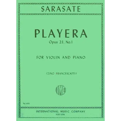 Sarasate Playera Op 23 Nr 1 Noten Violine Klavier