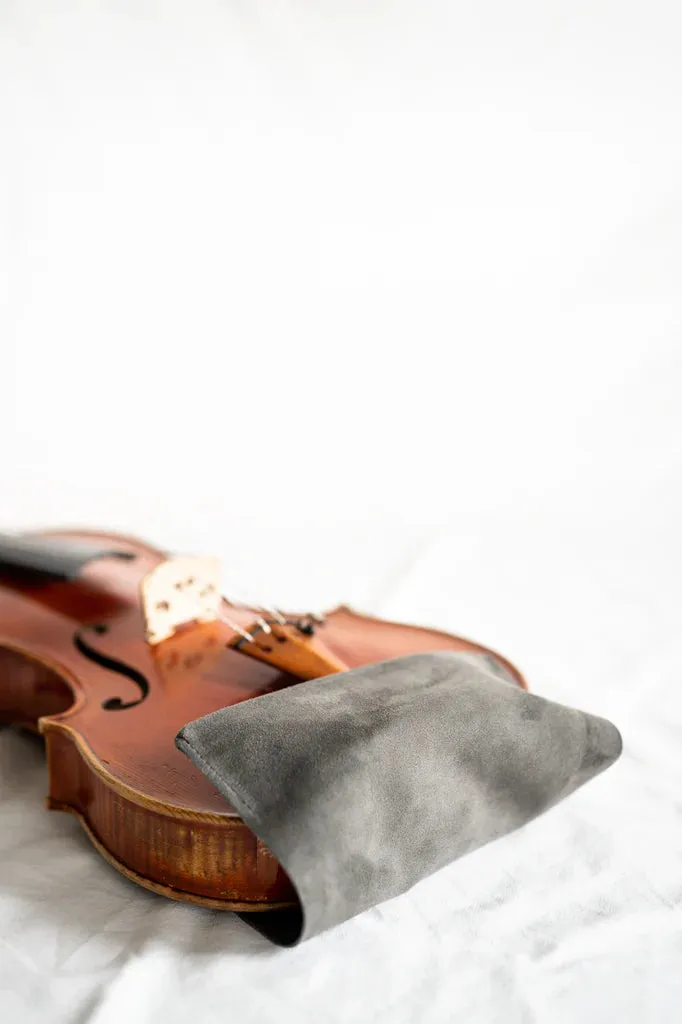 Leatherwood Italian Suede Kinnhalterbezug Violine Viola Schwarz