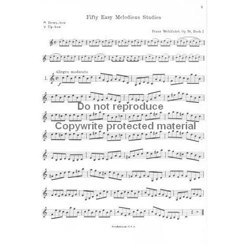 Shar Music Wohlfahrt Op 74 Heft 1 Violin-Etüden 1-25