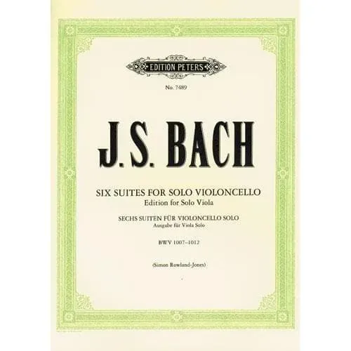 Peters Bach Suiten BWV 1007-1012 Noten für Viola Rowland-Jones