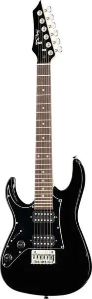 Harley Benton RG-Junior LH E-Gitarre Black Linkshand 3/4