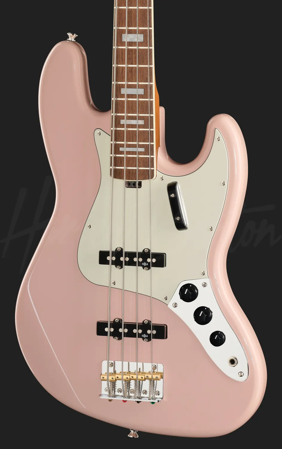 Harley Benton MV-4JB E-Bass Shell Pink 4-saitig