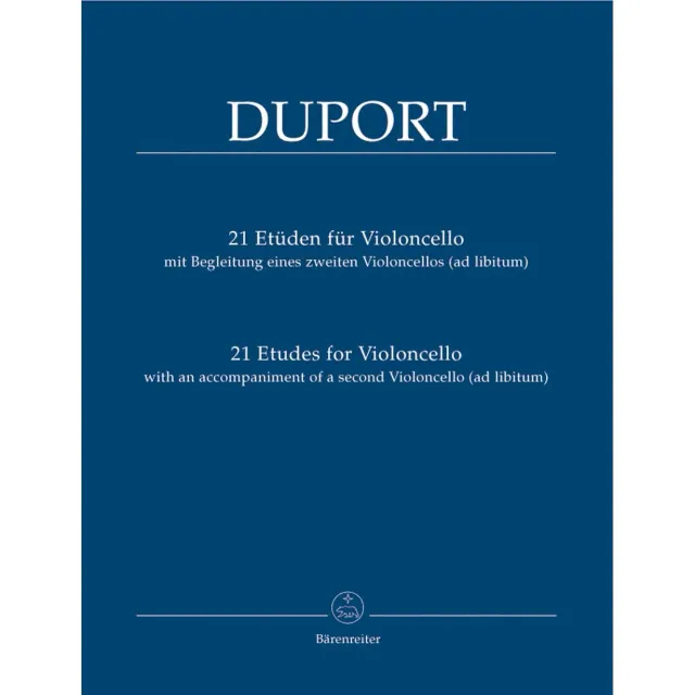 Bärenreiter Duport 21 Etüden Cello Noten komplett