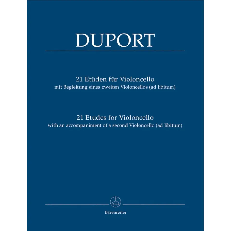 Bärenreiter Duport 21 Etüden Cello Noten komplett