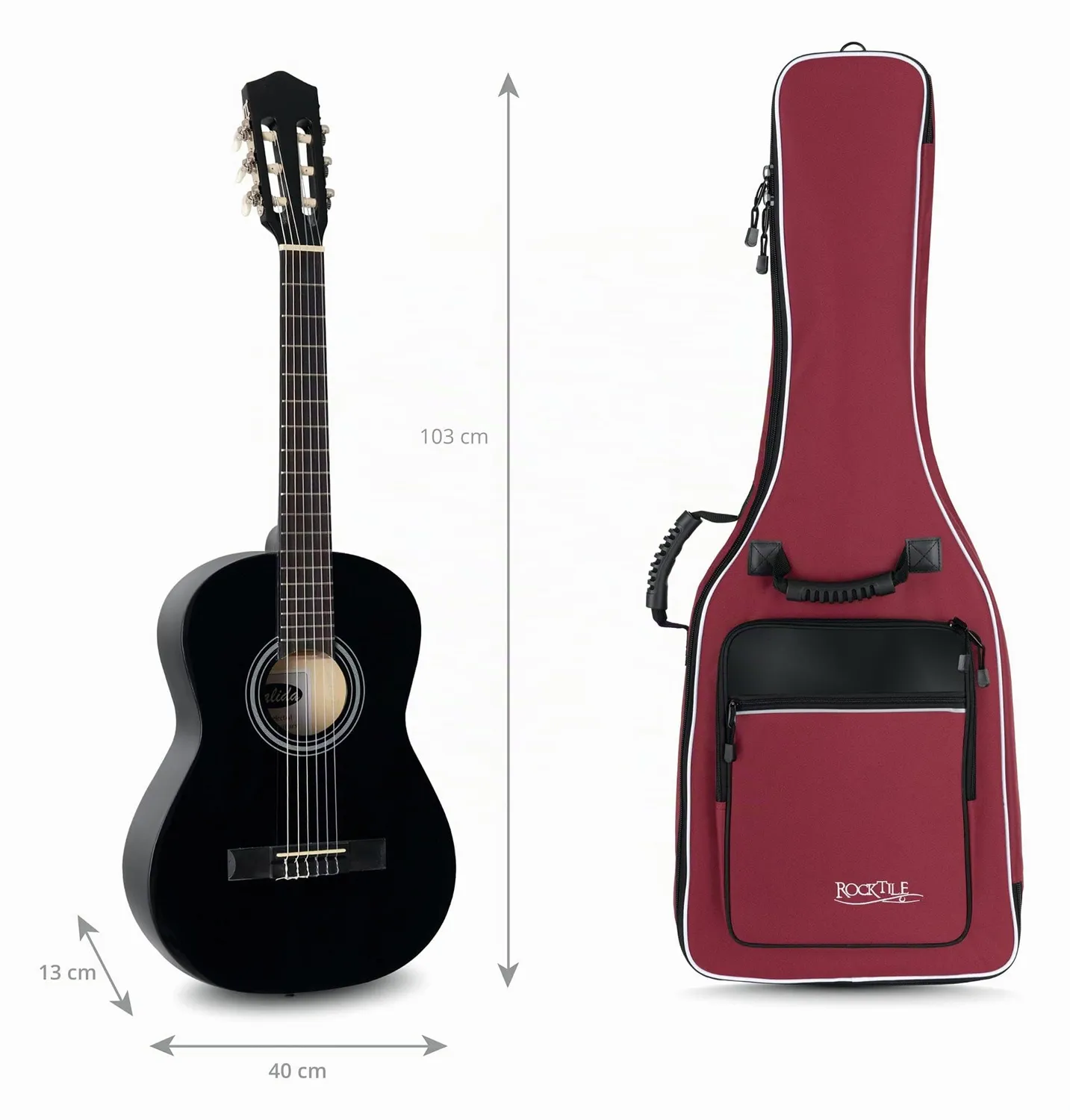 Rocktile Klassik-Gigbag 4/4 Rot wasserabweisend