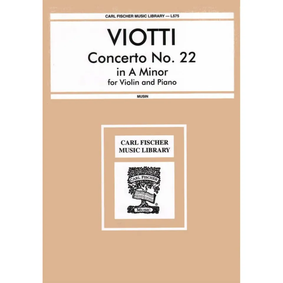 Carl Fischer Viotti Violinkonzert Nr. 22 Noten Violine Klavier a-Moll
