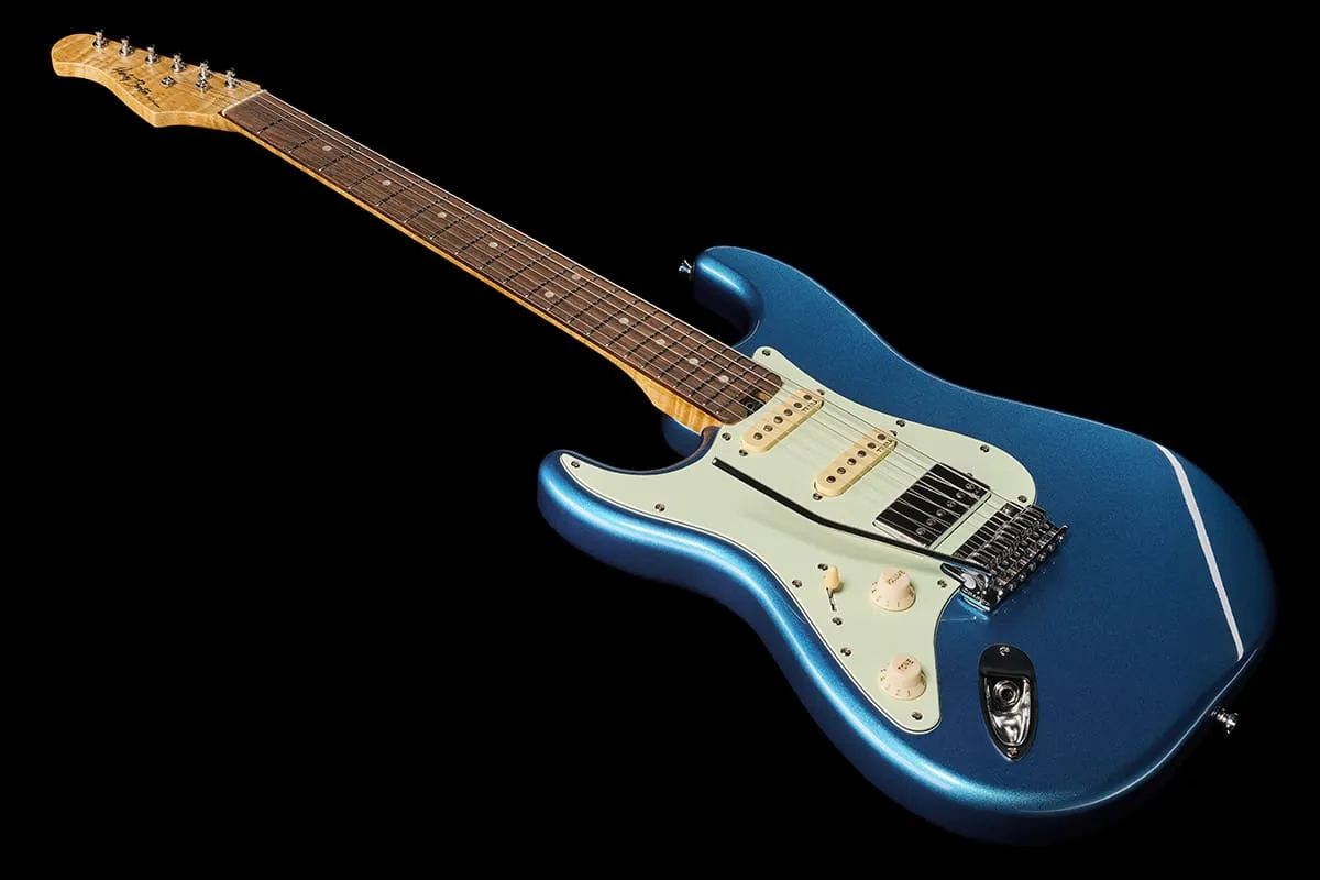 Harley Benton ST-Modern Plus HSS E-Gitarre Links Blau