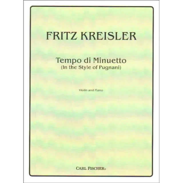 Shar Music Kreisler Tempo di Minuetto Violinnnoten Klavier leicht