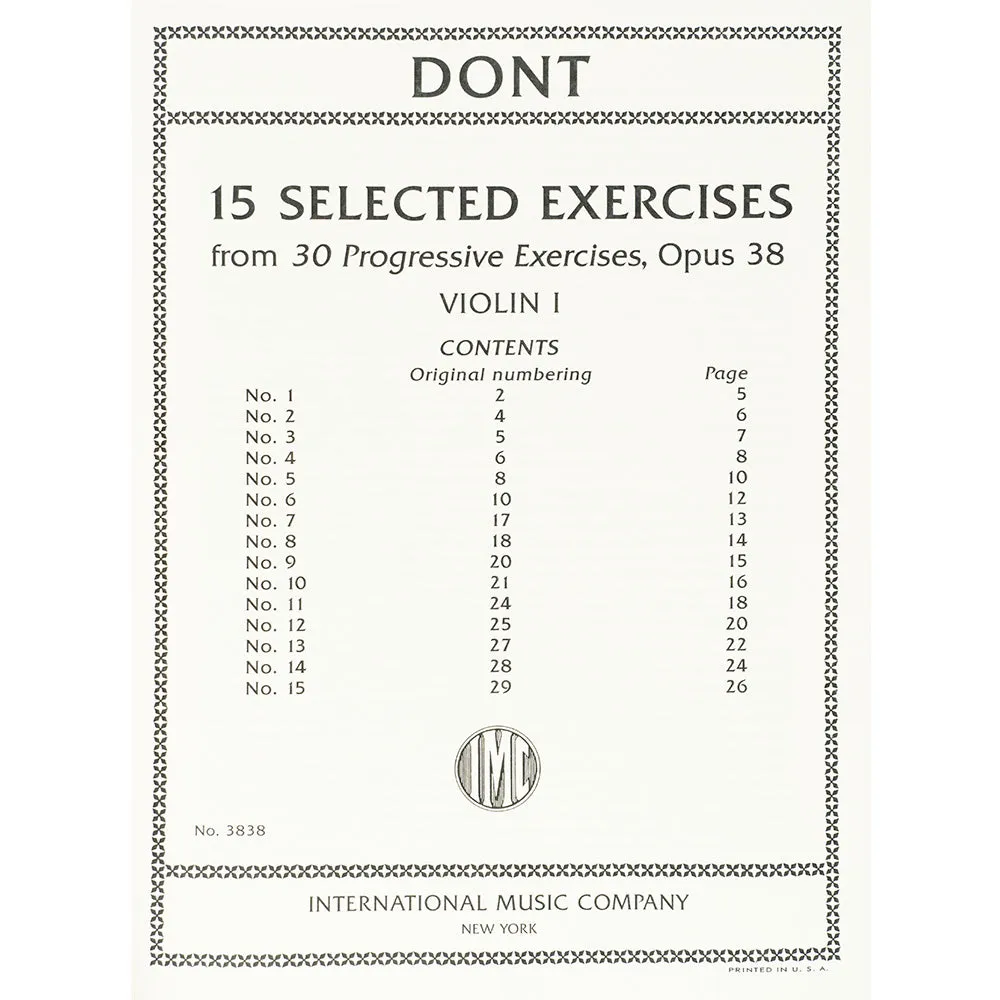 Shar Music Dont 15 Exercises Op.38 Violinennoten Duo