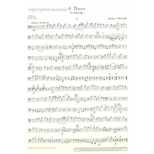 Shar Music Offenbach Six Duos Op.49 Cello Duett Vol.1