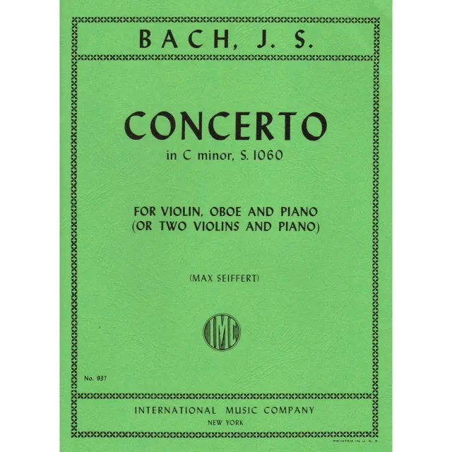International Bach Konzert c-moll BWV 1060R Noten Violine Oboe