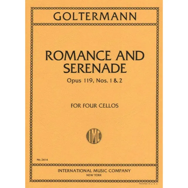 Goltermann Romance Serenade Op 119 Cellonoten 4 Cellos