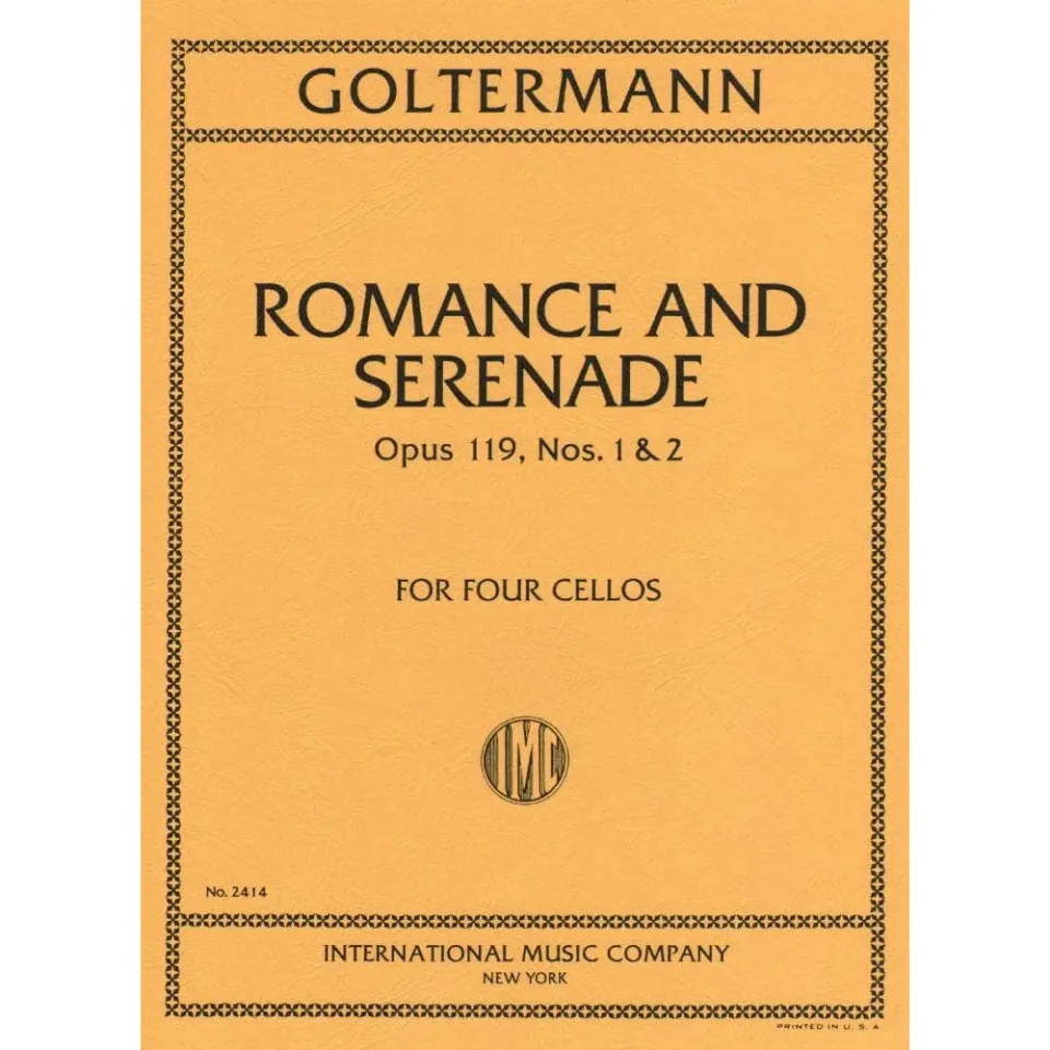Goltermann Romance Serenade Op 119 Cellonoten 4 Cellos