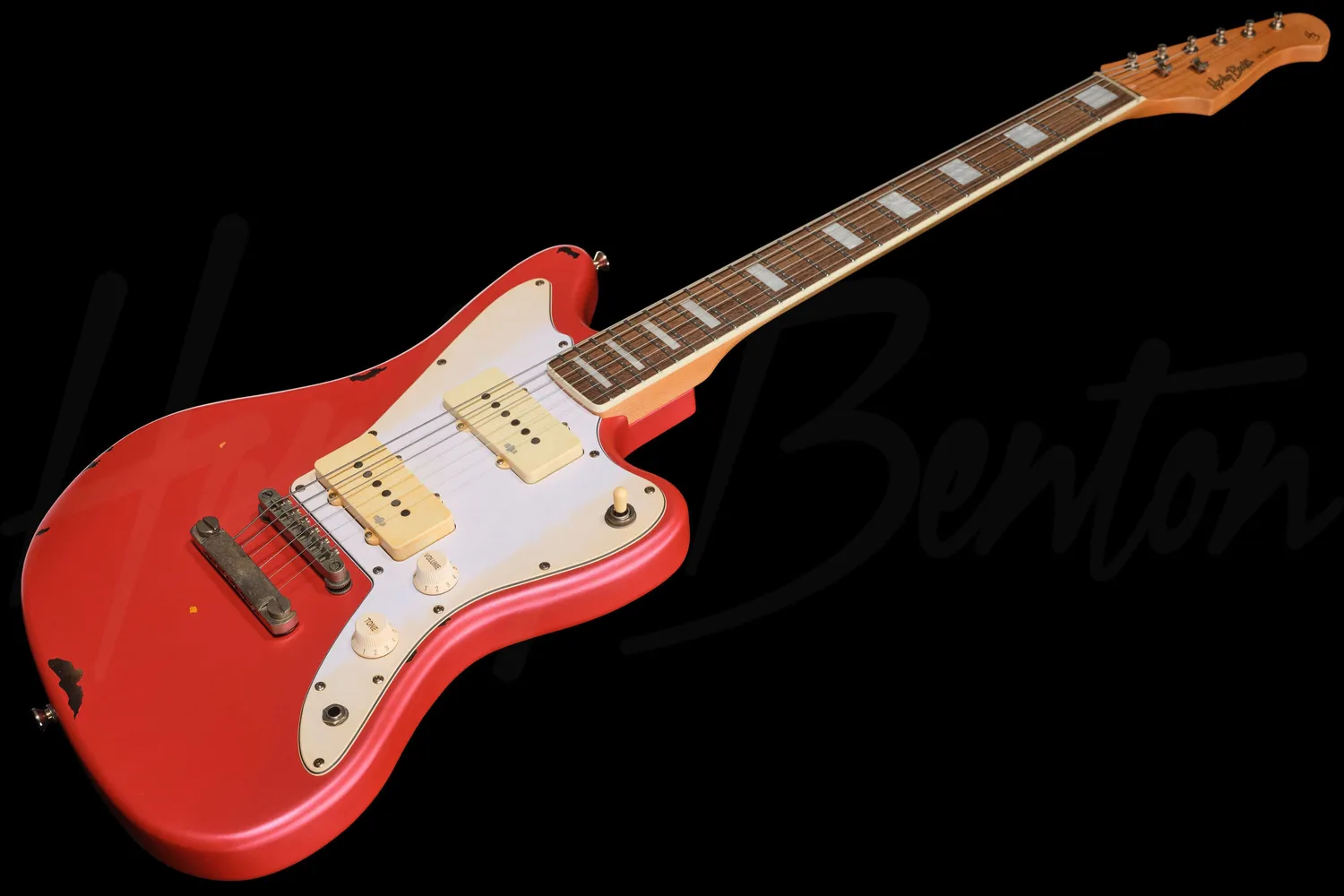 Harley Benton Aged JA-60LA E-Gitarre Candy Apple Offset
