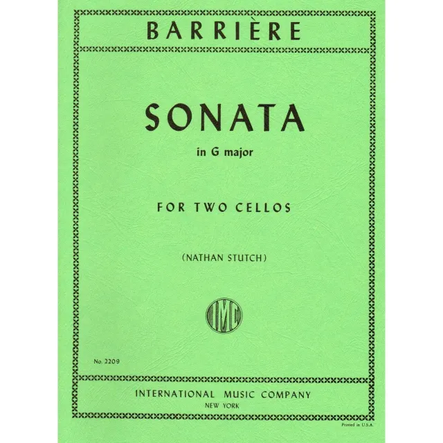 Shar Music International Sonata G-Dur Noten für 2 Celli