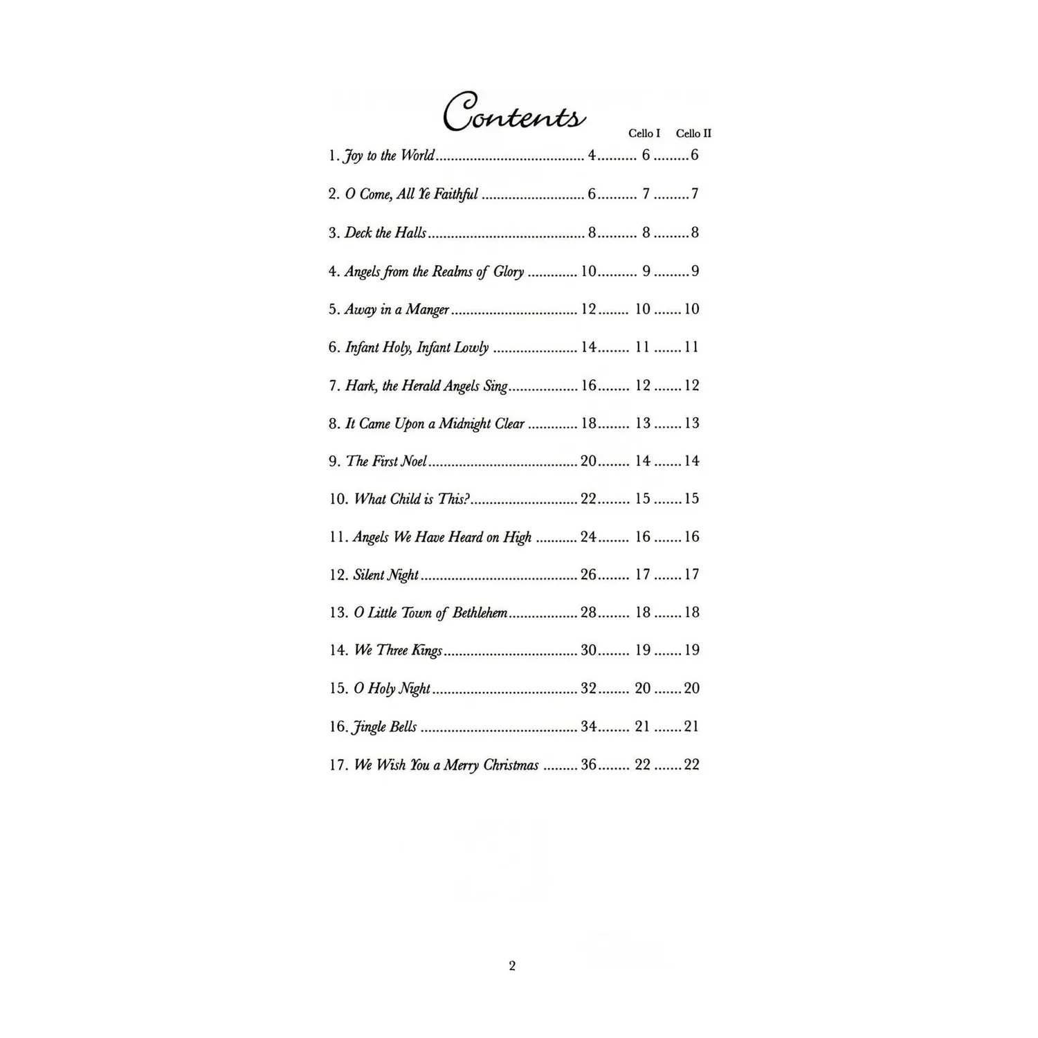 Shar Music My Very Best Christmas Cello Noten für 1-2 Celli Klavier