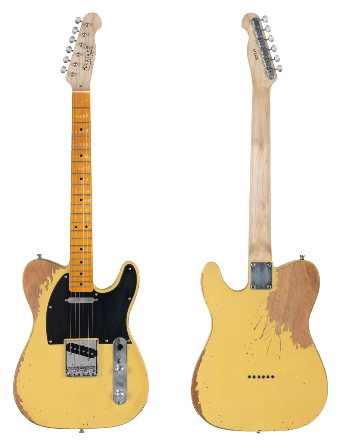 Rocktile Vinstage TL-HMBB E-Gitarre Vintage Blonde Mahagoni