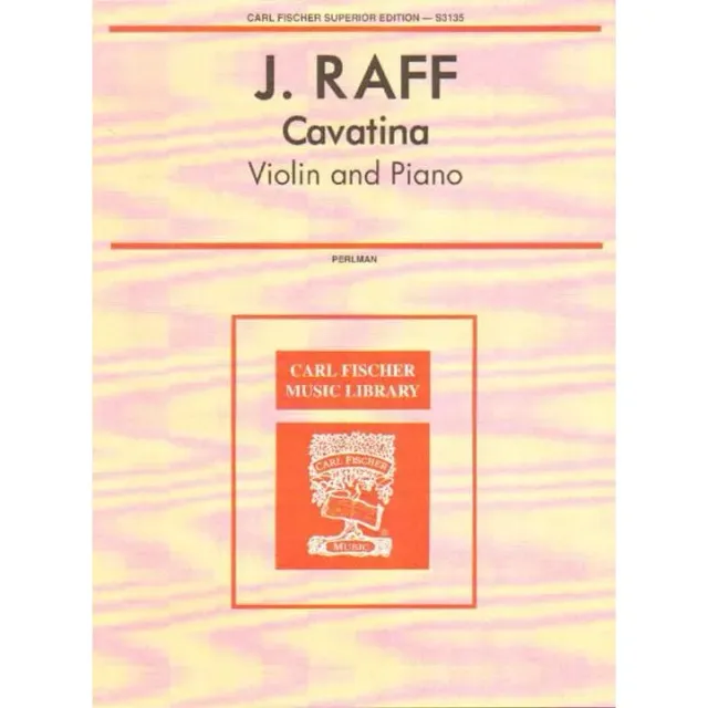 Shar Music Raff Cavatina op. 85 Nr. 3 Noten Violine Klavier Perlman